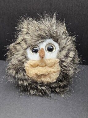 Ganz Little Hoots Owl Plush 6" With Glitter Eyes Tan Brown Webkinz